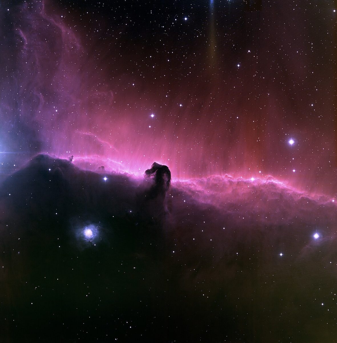 Photograph of Horsehead Nebula (IC 434), an emission nebula in Orion