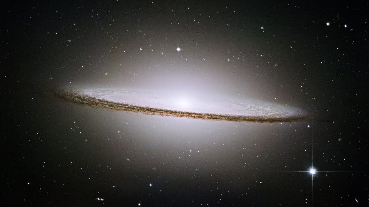 Photograph of Sombrero Galaxy (M104), a spiral galaxy in Virgo