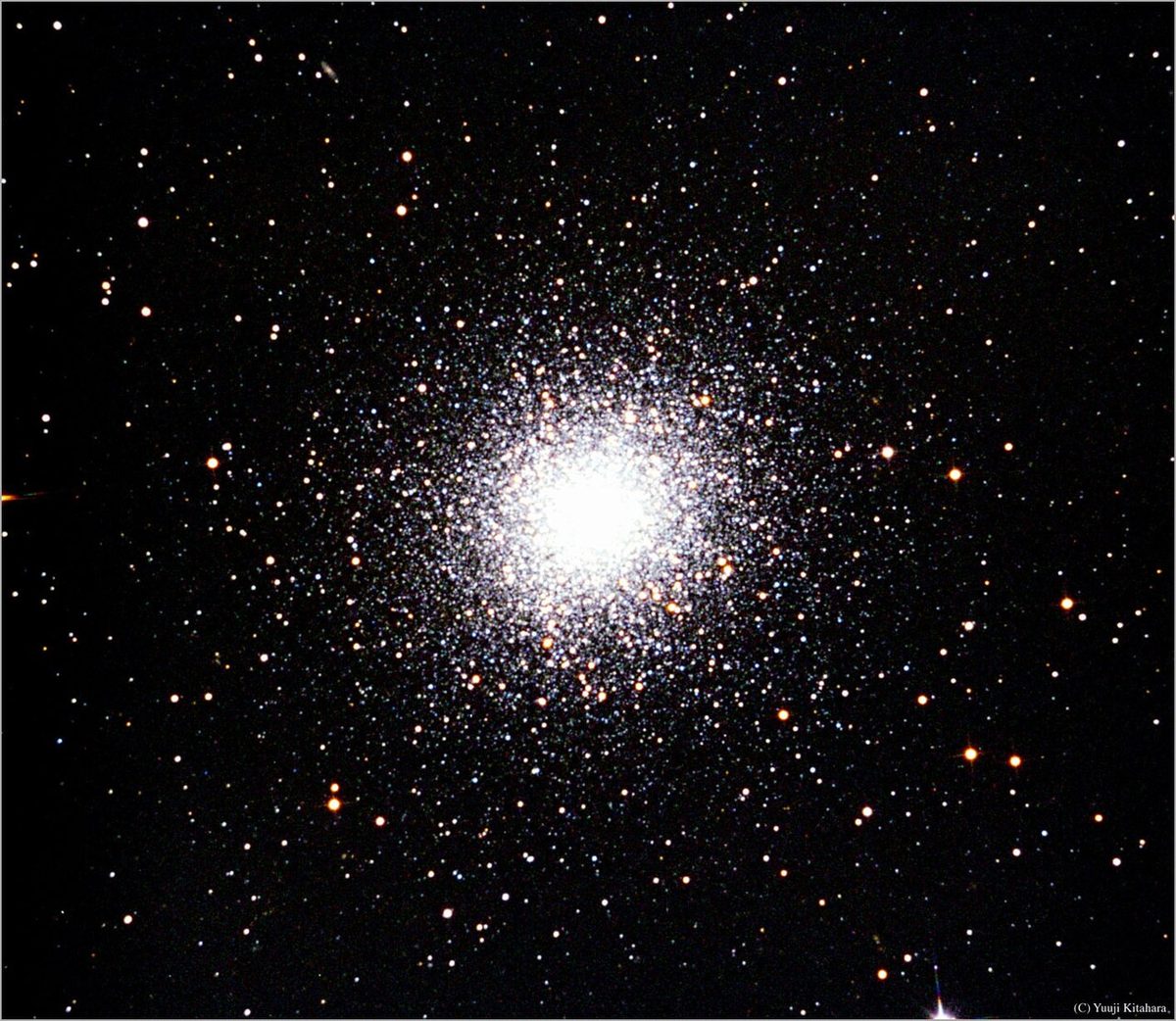Photograph of Hercules Cluster (M13), a globular cluster in Hercules