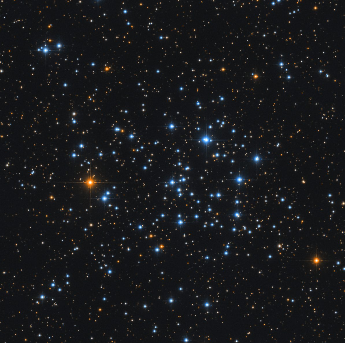 Photograph of Heart-Shaped Cluster (M50), an open cluster in Monoceros