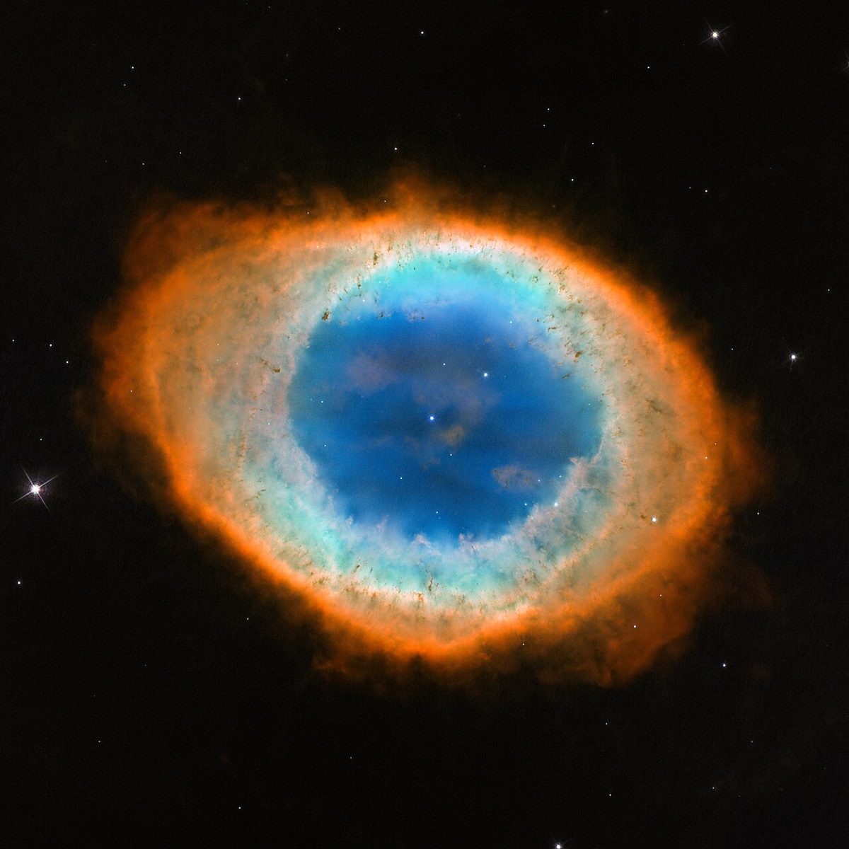 Photograph of Ring Nebula (M57), a planetary nebula in Lyra