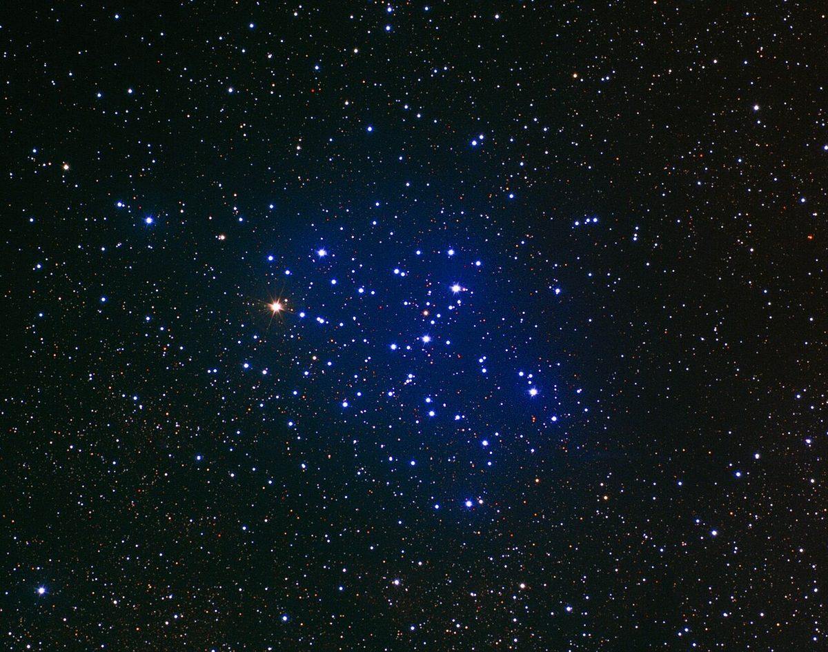 Photograph of Butterfly Cluster (M6), an open cluster in Scorpius