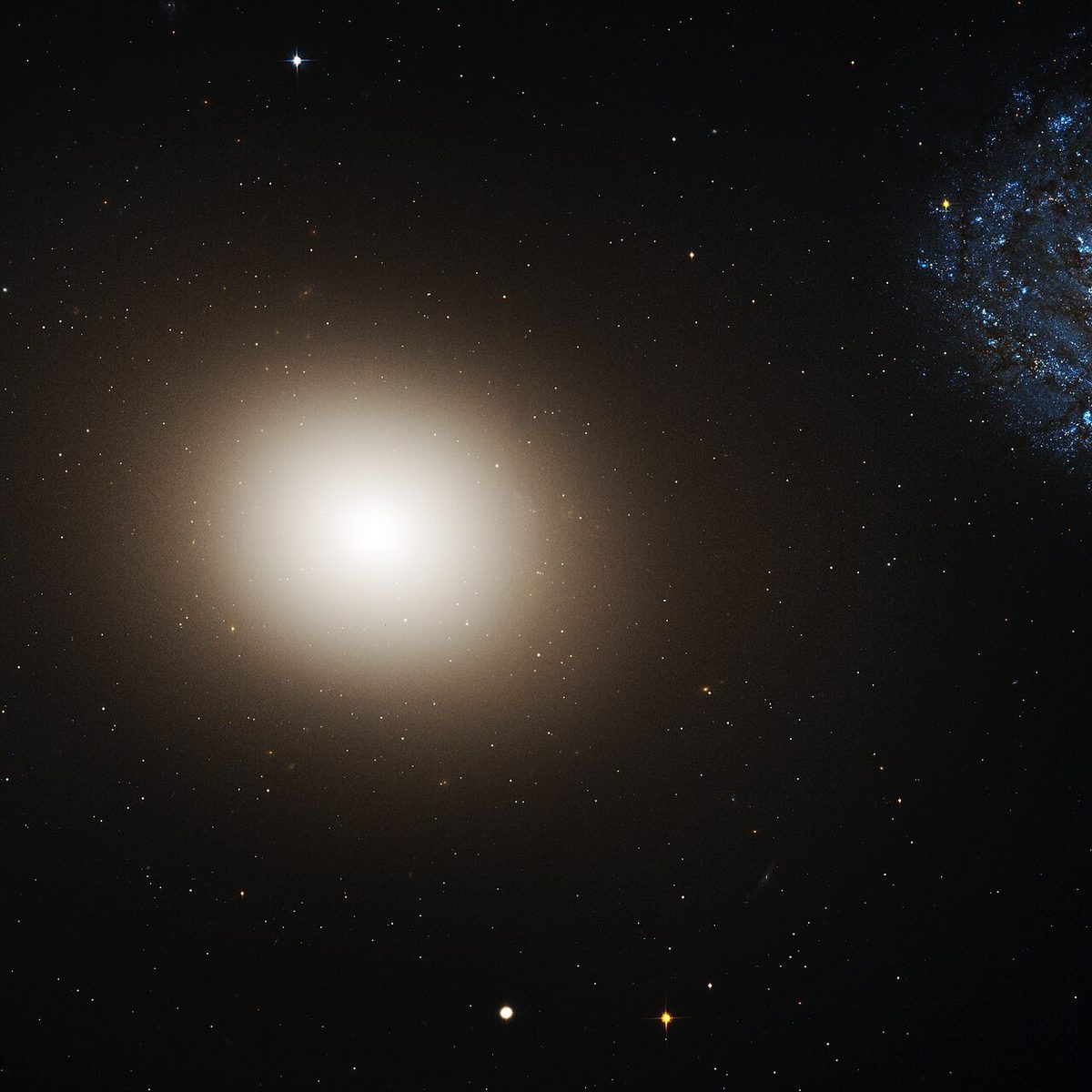 Photograph of M60, an elliptical galaxy in Virgo