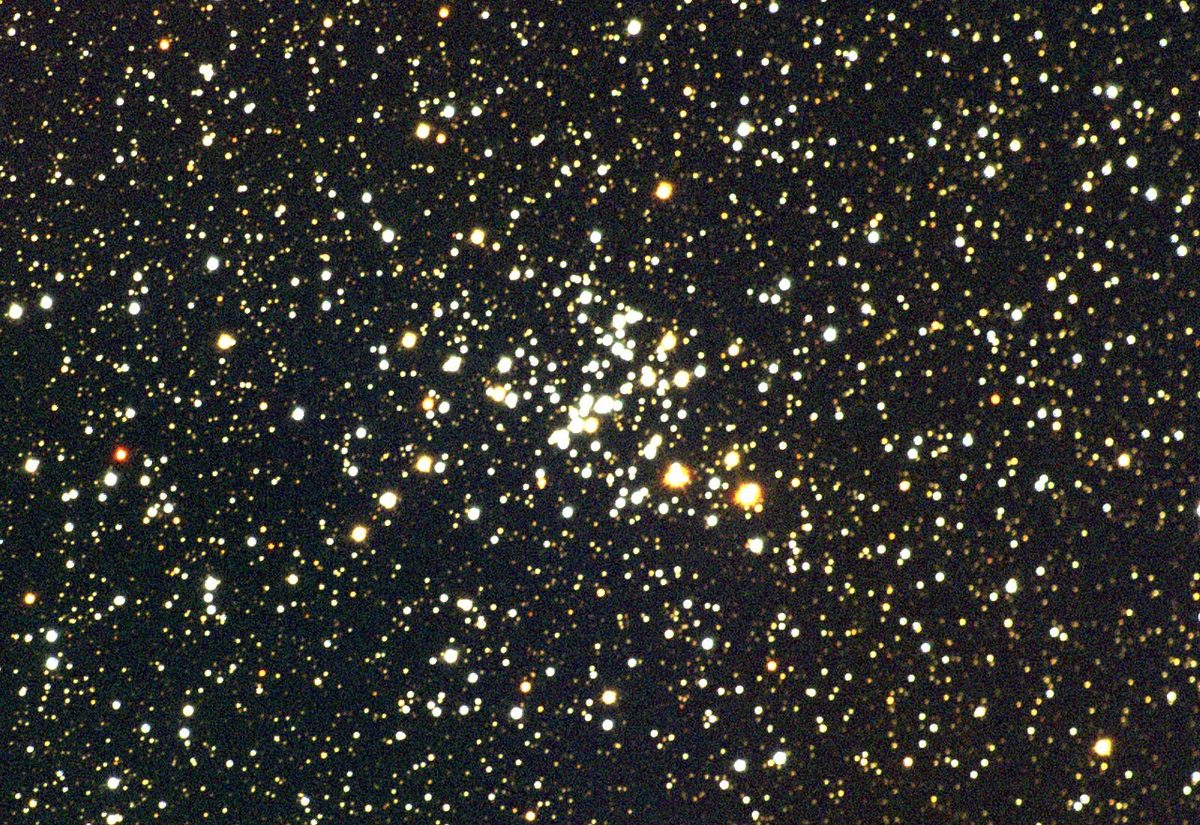 Photograph of M93, an open cluster in Puppis