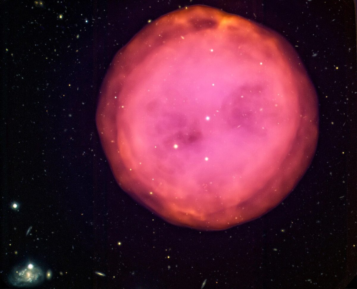 Photograph of Owl Nebula (M97), a planetary nebula in Ursa Major