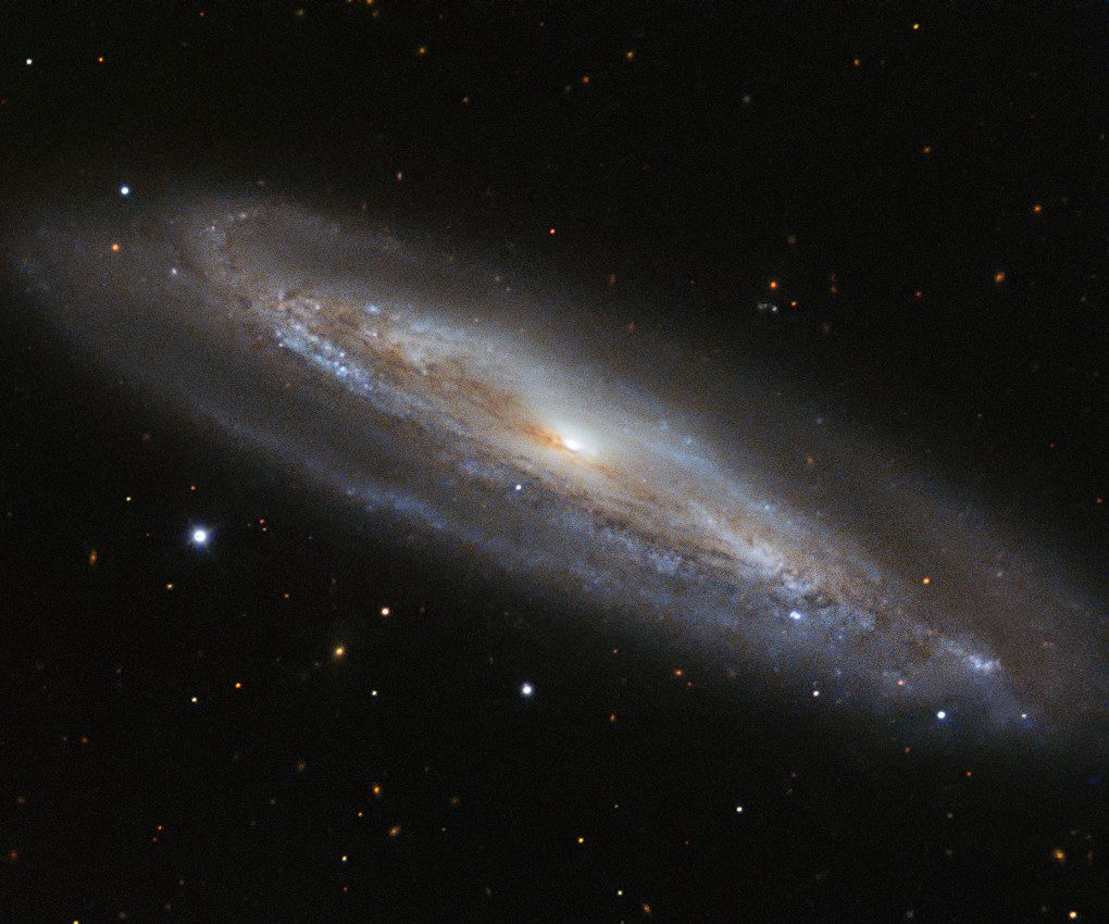 Photograph of M98, a spiral galaxy in Coma Berenices