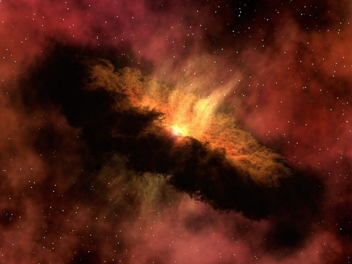 Photograph of Embryo Nebula (NGC 1333), a reflection nebula in Perseus
