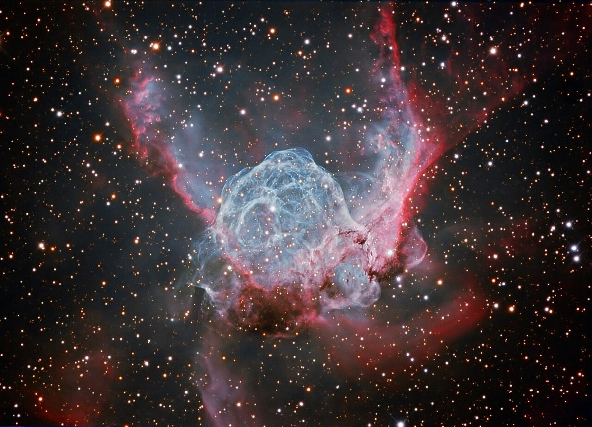 Photograph of Thor's Helmet (NGC 2359), an emission nebula in Canis Major