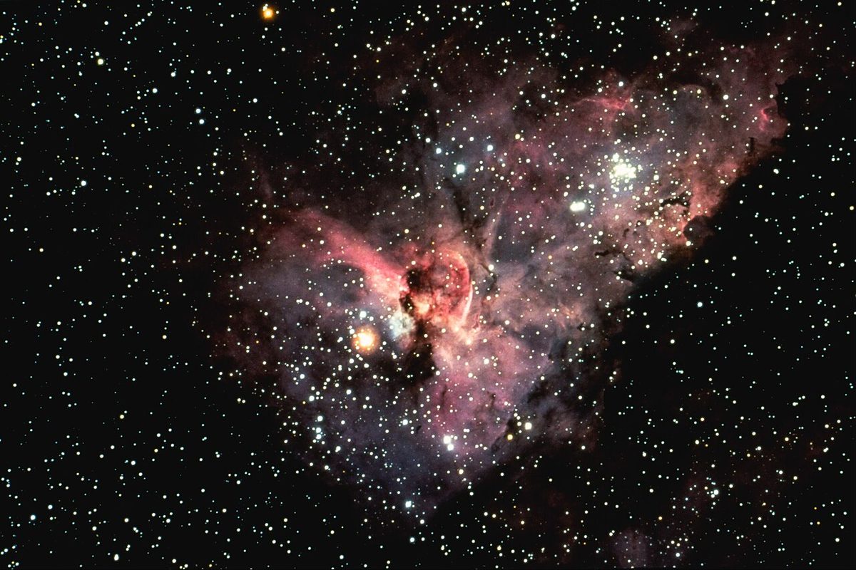 Photograph of Carina Nebula (NGC 3372), an emission nebula in Carina