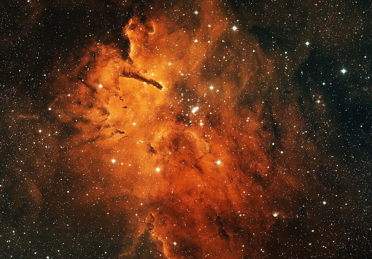 Photograph of NGC 6820, an emission nebula in Vulpecula