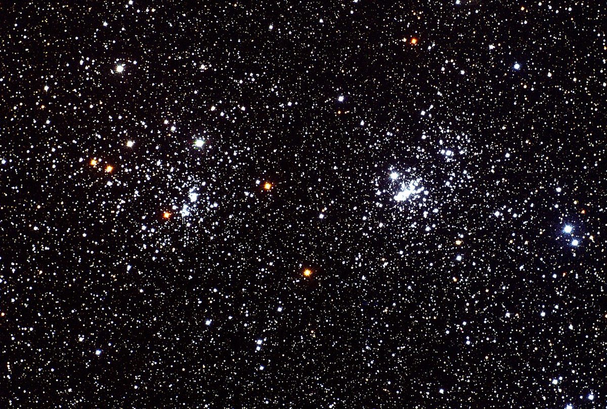 Photograph of Double Cluster (NGC 869), an open cluster in Perseus